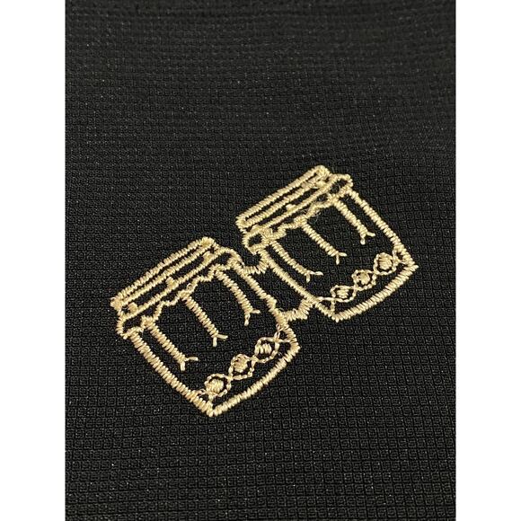 The Havanera Co Shirt Men 2XL/XXL Embroidered Black Rayon Blend Logo Cuban Retro - Picture 3 of 9